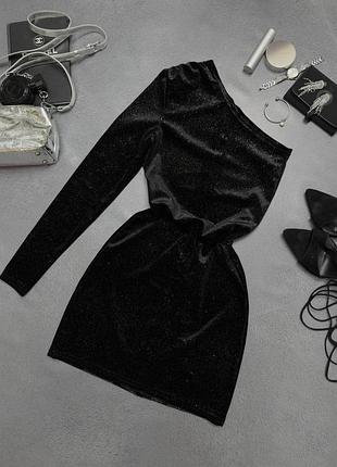 Женское трендовое платье бархат блиста