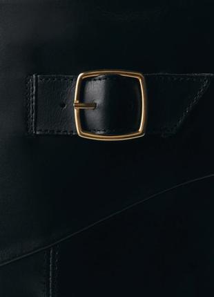 Сапоги женские черные кожаные mango new2 фото