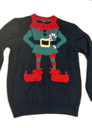 Новогодний свитер эльф f&amp;f размер- м