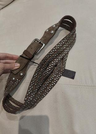Кожаный пояс ремень заклепками liebeskind berlin