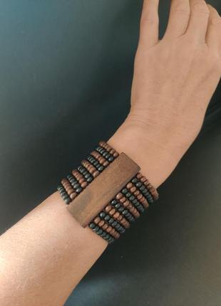 Браслет из древесины бохо