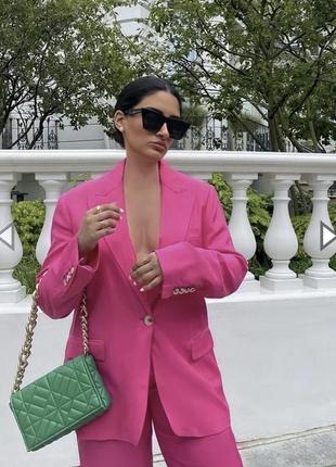Розовий піджак жакет зара