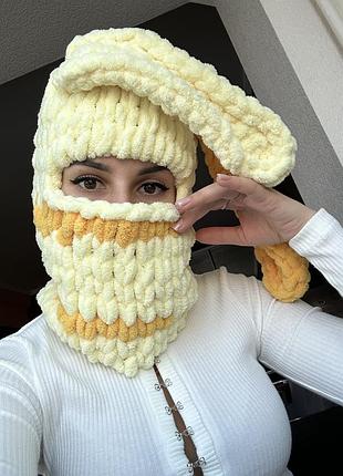 Плюшевая балаклава с ушками