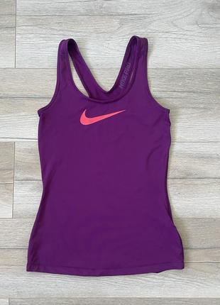 Спортивная майка nike pro purple athletic женская размер xs