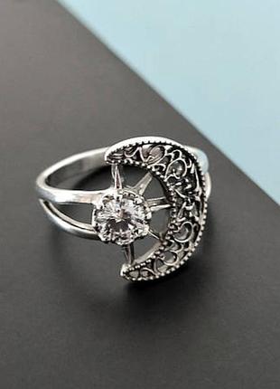 Серебряная кольца лунница