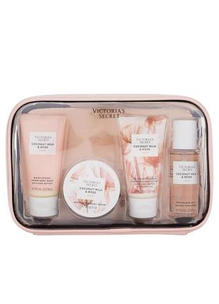Подарунковий набір victoria's secret the calm starter kit coconut milk & rose лосьйон спрей міст віктория сикрет