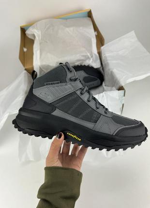 Черевики skechers bionic trail – flashpoint 237104 gybk, оригінальні черевики скейчерс сірі чоловічі