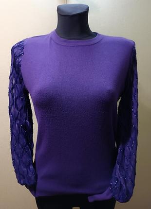 Кофта праздничная нарядная, фиолетовая, размер l/xl