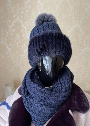 Шапка с хомутом из норки