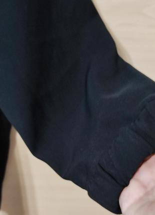 Базовая стильная черная блузка блуза блузон оверсайз летающая мышь5 фото