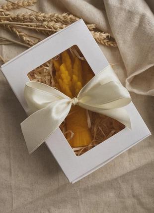 Медовая свеча / подарки / пчелиная свеча