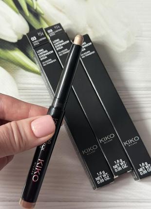 Стійкі тіні у стіку new long lasting eyeshadow stick kiko milano!