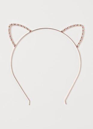 H&m новый фирменный обруч ободок ухо котика