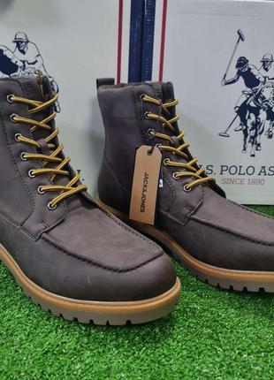 Мужские ботинки демисезон jack & jones кожа оригинал 44,45 р jj3