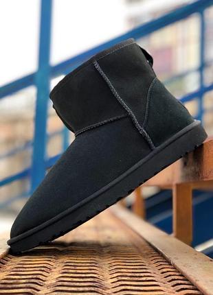 ❄️ugg classic mini black❄️уггі чоловічі зимові з хутром