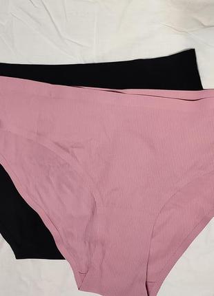Новые трусы черные розовые sinsay в рубчик