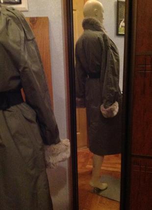 Утепленное, натуральное пальто бренда jean louis, р. 50-546 фото