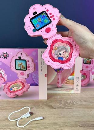 Детский фотоаппарат волшебное зеркальце принцессы, фото, видео, игры, фронтальная камера, подарок для девочки