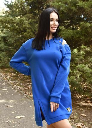 Повсякденна тепла сукня з булавкою