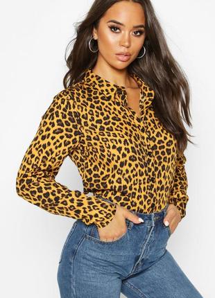 🥰 блуза в леопардовый принт boohoo