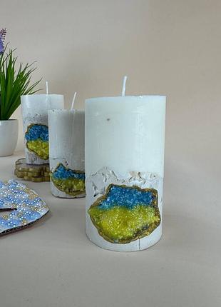 Натуральна соєва свічка подарунковаа патріотична ароматизована  подарунок