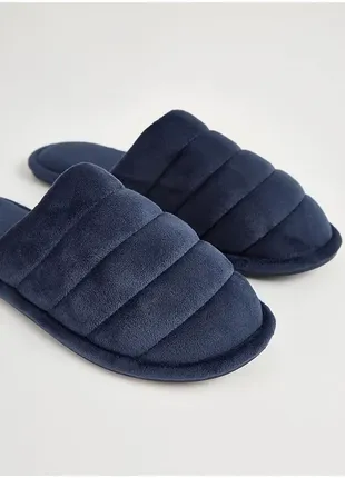 Шлепанцы комнатные тапочки синие