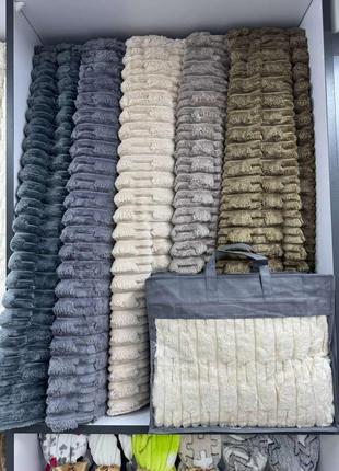 Плед-покрывало объемное, мягкое и теплое евро размер