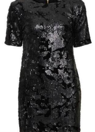 Коротке плаття kappahi,велюр, паєтки, розмір s