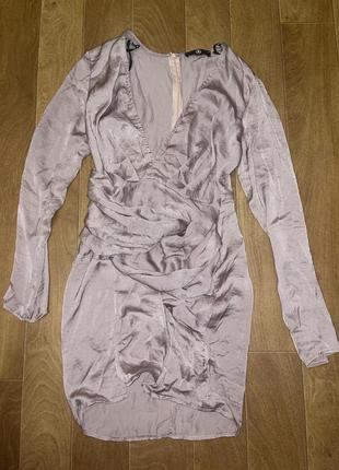 Платье пурпурное мини женская