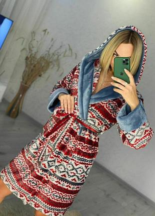 М'який затишний халатик з капюшоном