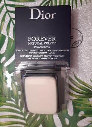 Dior forever natural velvet compact foundation (змінний блок) компактний тональний засіб