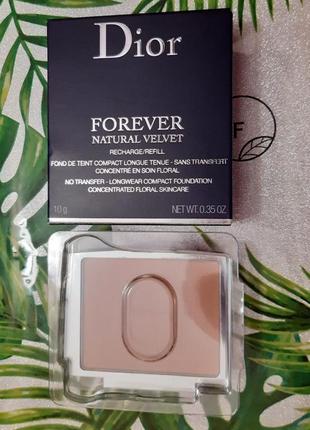 Dior forever natural velvet compact foundation (змінний блок) компактний тональний засіб