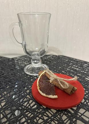 Набор бокалов на ножнице для глинтвейна + корица
