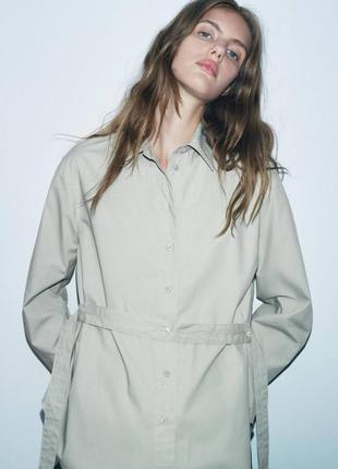 Поплиновая рубашка-трансформер zw collection zara