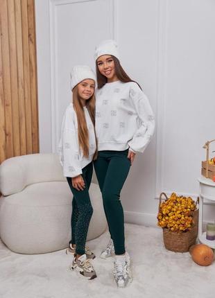 Свитшот из камушков miu miu