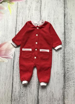 Крутий флісовий комбінезон чоловічок новорічний светр новий рік h&m 0-3міс