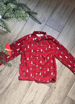 Стильная новогодняя рубашка