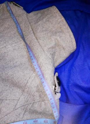 Шерстяное фирменное пальто серого цвета blue ocean7 фото