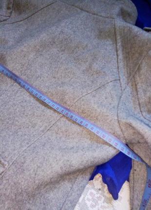 Шерстяное фирменное пальто серого цвета blue ocean8 фото