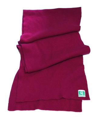 Benetton вовняний шарф у рубчик/11228/