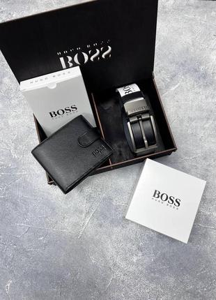 Подарочный набор boss (ремень + кошелек)
