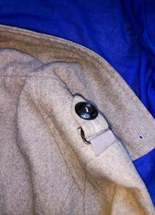 Шерстяное фирменное пальто серого цвета blue ocean10 фото