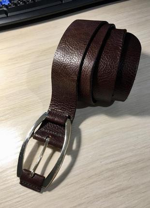 Мужской кожаный ремень next men's brown стильное - m