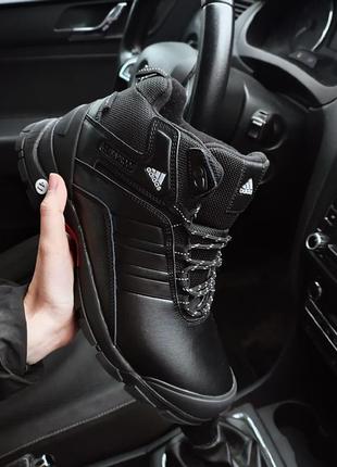 ❄️зимние мужские ботинки adidas climaproof черные (кожа)❄️4 фото