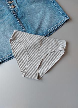 Хлопковые слипы в рубчик