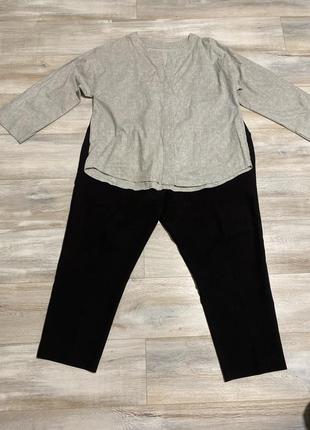 Лаконичная натуральная рубашка в большом размере