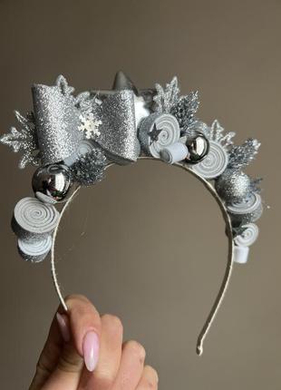 Новогодний обруч снеговки