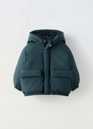 Дитячий пуховик zara kids 50% пух та 50% перо 104 см