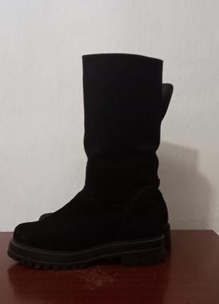 Сапоги зимние из натуральной замши