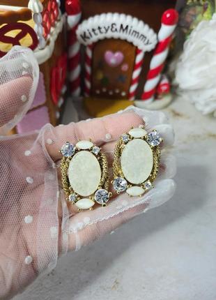 Невероятные крупновые серьги клипсы